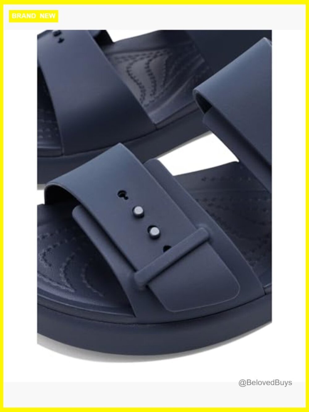 Women's Brooklyn Buckle Low Slide Sandals, Slip-On, TPU Upper, Rubber Sole - Picture 6 of 7